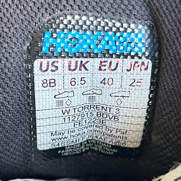 Hoka Black and Blue Athletic Shoes - Picture 9 of 9